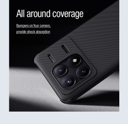 Чехол усиленный от Nillkin c встроенным круглым магнитом для Xiaomi Poco F6 Pro, серия Super Frosted Shield Pro Magnetic Case