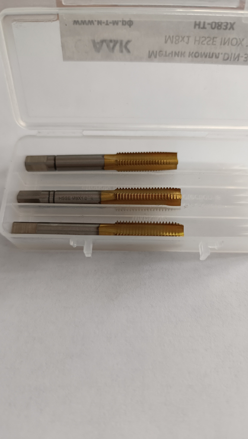 Метчик компл. DIN-352/3 М8х1 HSSE INOX TiN HT-083X