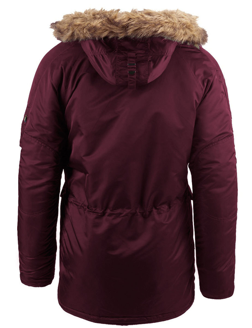 Куртка Аляска Slim Fit N-3B (бордовая - maroon/orange)