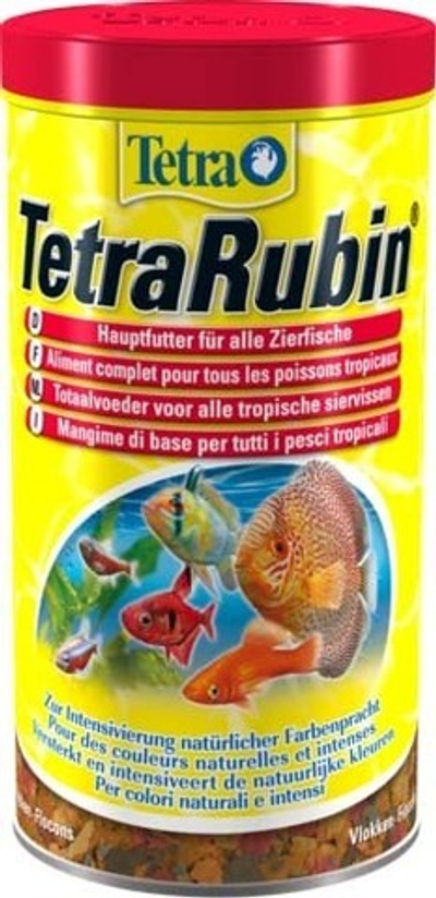 Корм для улучшения окраса всех видов рыб, TetraRubin, в хлопьях