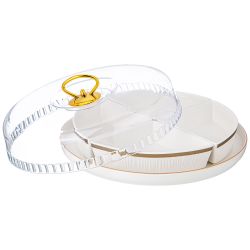 МЕНАЖНИЦА LEFARD "HERBAL" 4 СЕКЦИИ С ПЛАСТИК. КРЫШКОЙ НА ПОДСТАВКЕ (КОР=10ШТ.)