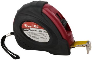 Рулетка прорезиненный корпус "Классик" 10 м x 25 мм