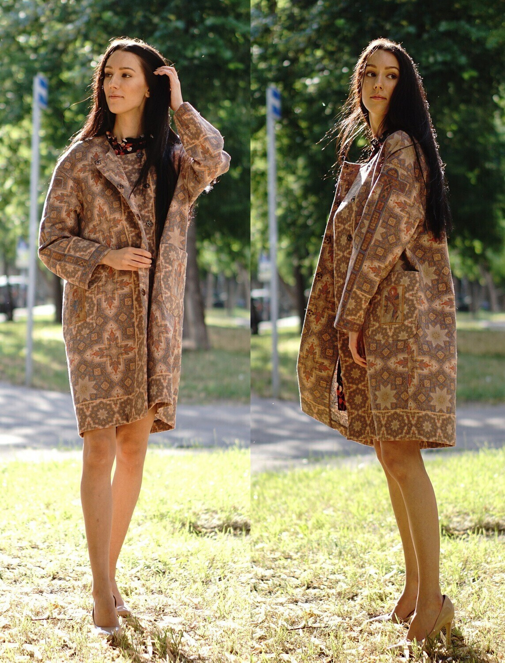 Пальто "Византия", по мотивам Келлской книги