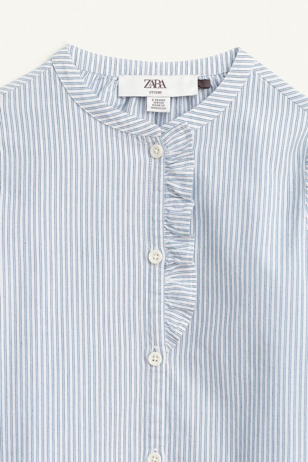 ZARA РУБАШКА В ПОЛОСКУ, СИНИЙ/БЕЛЫЙ