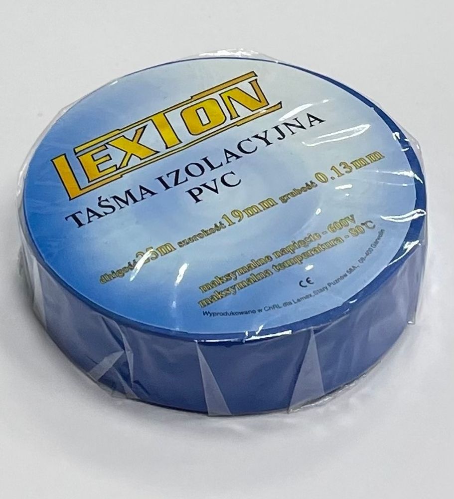 Изолента LEXTON 19мм х 25м синяя