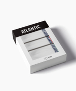 Мужские трусы шорты удлиненные Atlantic, набор 3 шт., хлопок, белые, 3MH-237