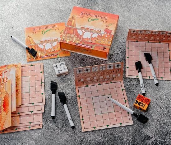 Настольная игра "Дорожные сети" (Ярко-красная версия)
