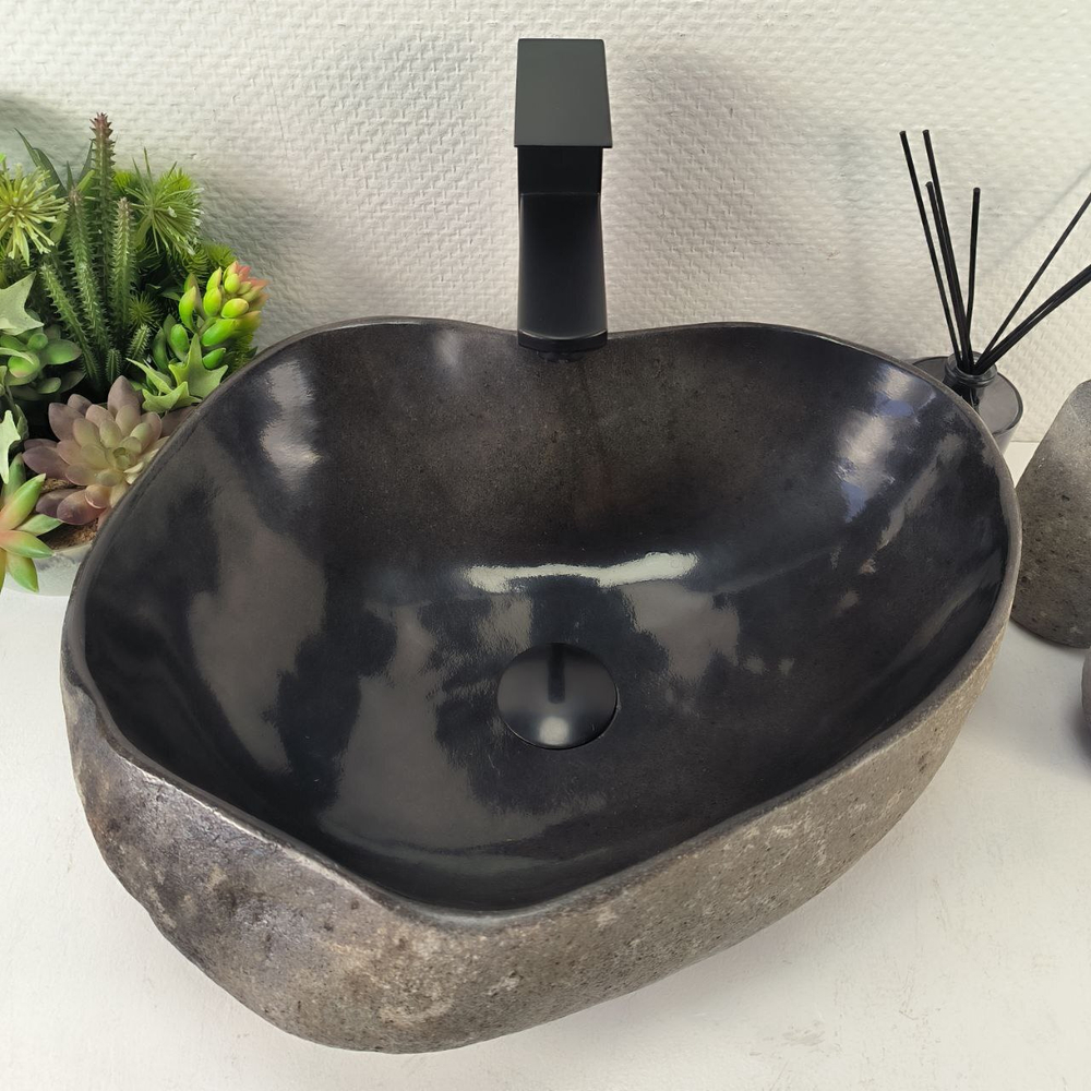 Раковина из речного камня RS-65455 44*37*15 0861