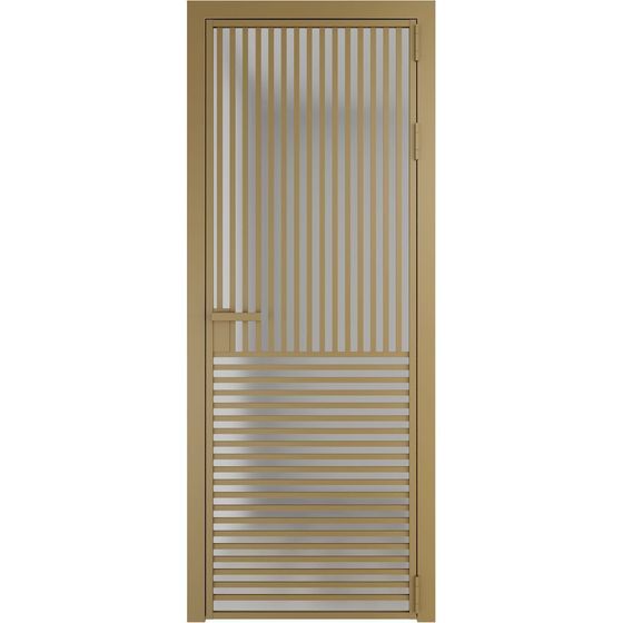 Алюминиевая дверь 17AG золото стекло матовое