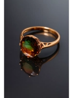 Кольцо бижутерное с ситаллом "турмалин"