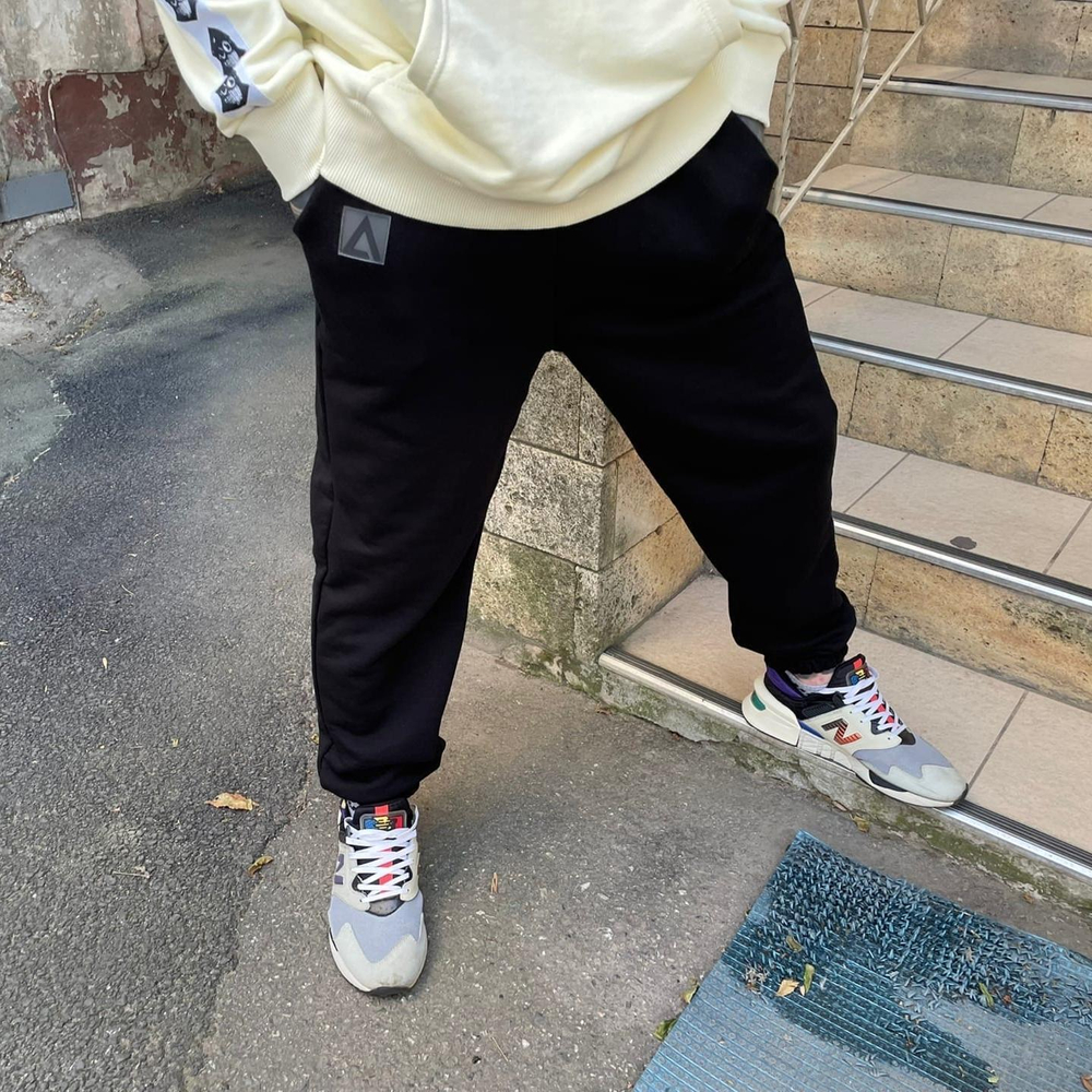 Трикотажные брюки SPACE OverSize Чёрный
