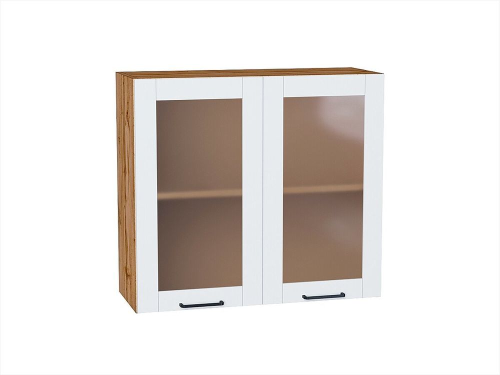 Шкаф верхний с 2-мя остекленными дверцами Флэт Плюс