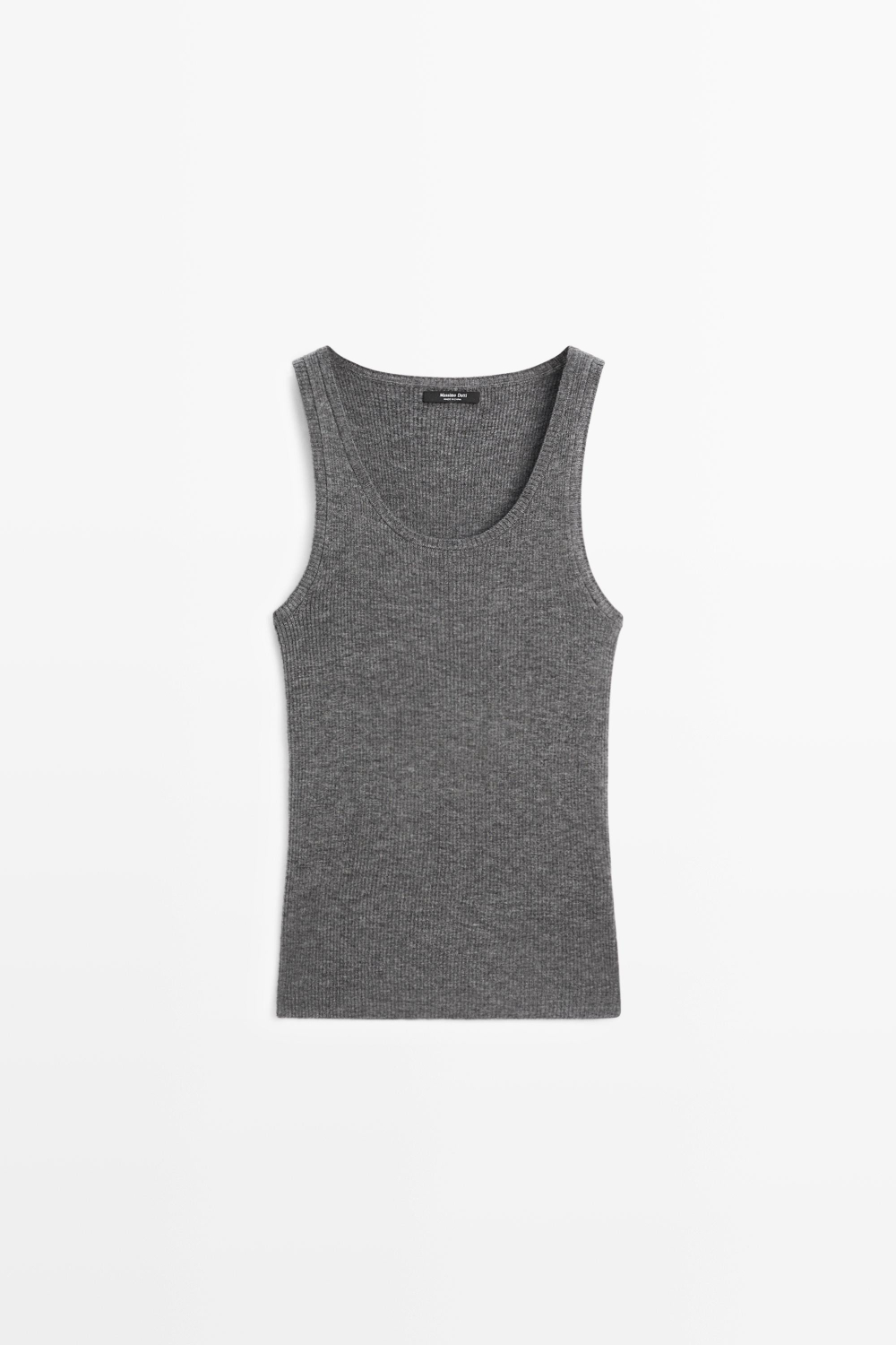 Massimo Dutti Топ из шерсти в рубчик, серый