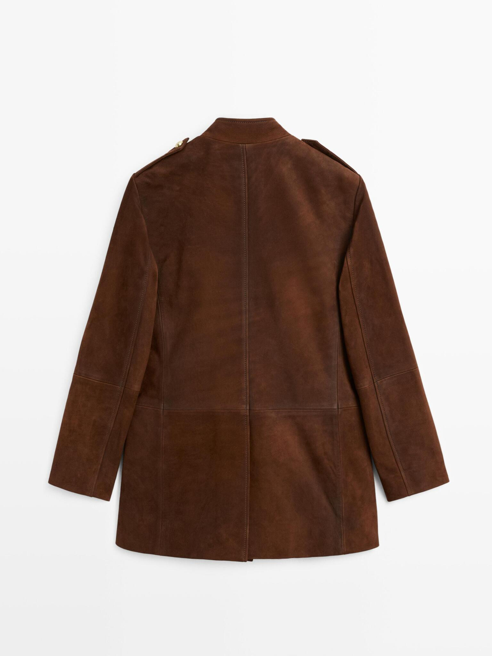 Massimo Dutti Замшевая куртка сафари, черепичный