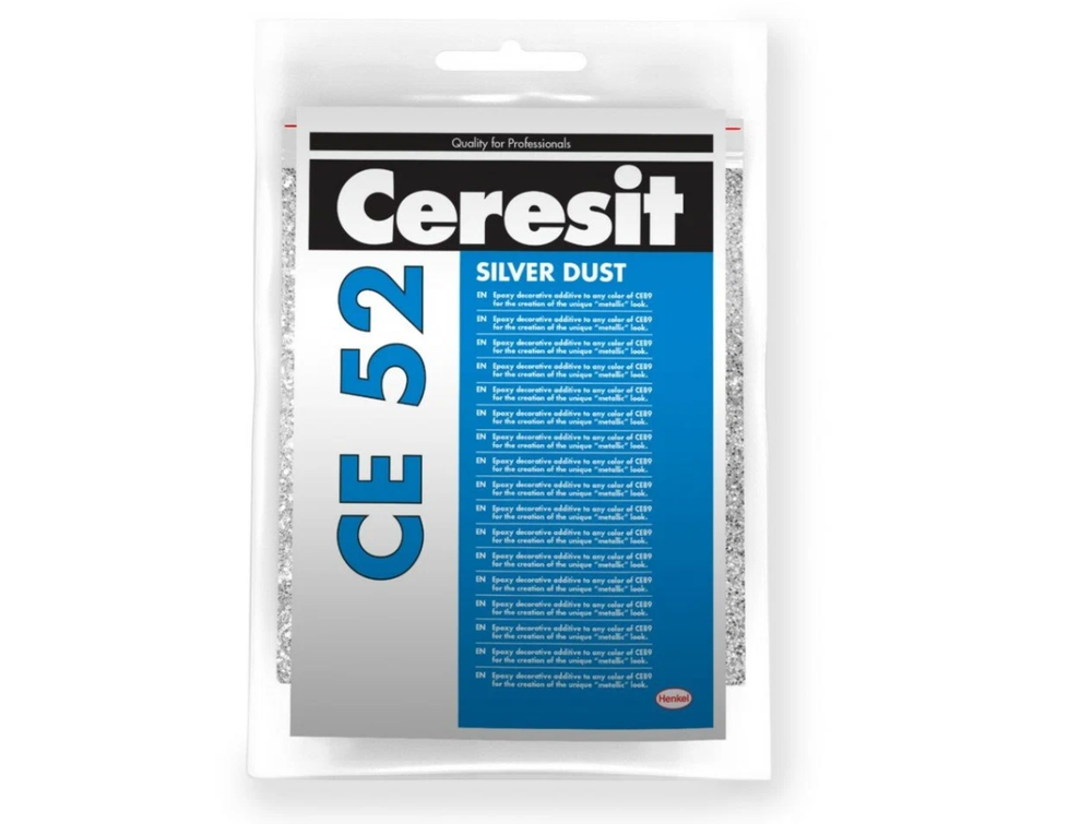 Добавка декоративная для эпоксидной затирки Церезит, Ceresit CE 52, silver dust, металический блеск 75 г