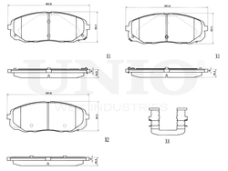 Колодки тормозные диск. передние UNIO BRP-20470