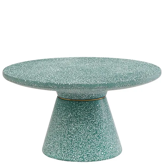 Журнальный столик Bayn, Ø60х32 см, зеленое терраццо