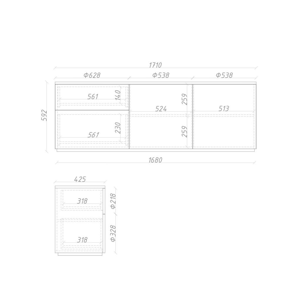 Тумба напольная ML087L
