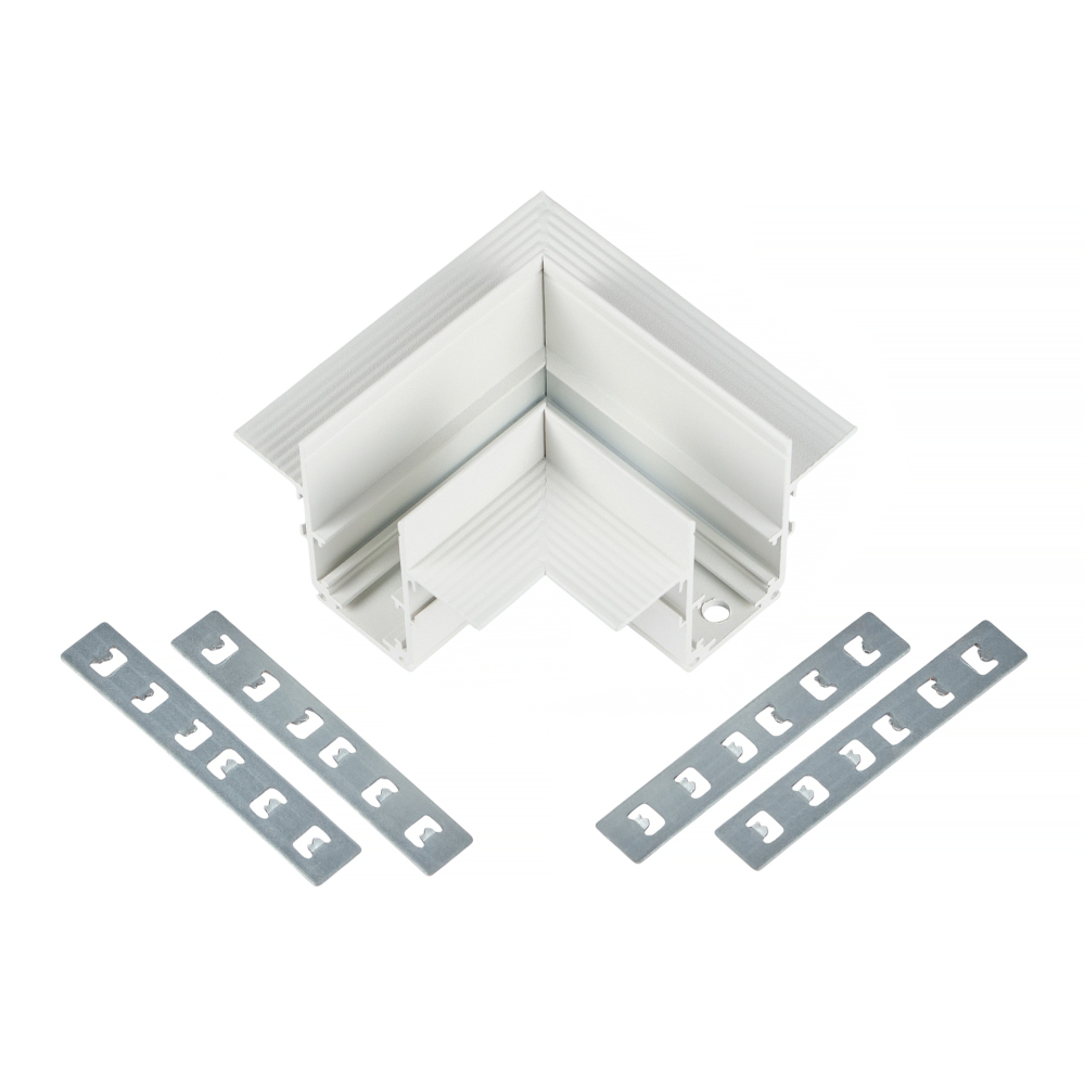 Коннектор соединитель угловой встраиваемого шинопровода 48V MyFar Accessories for MagLine 23 MT0200-CL-W