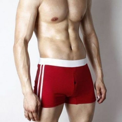 Мужские трусы домашние шорты с пуговицей Superbody Home Pants Red Button