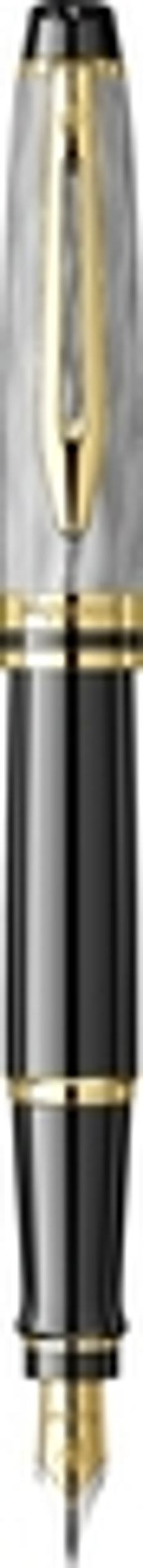Перьевая ручка Waterman Reflections of Paris Expert DeLuxe Black GT, перо M, чернила: blue в подарочной коробке