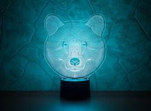 Ночник детский 3D Светильник Медведь