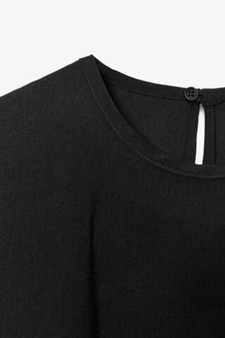 ZARA СТРУЯЩАЯСЯ БЛУЗА С ПЛАТКОМ — ZW COLLECTION, ЧЕРНЫЙ
