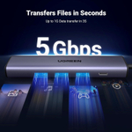 Конвертер USB 3.0 на LAN RJ-45,10/100/1000 Mbps + USB HUB 3 port, 0.2m UGREEN 60554