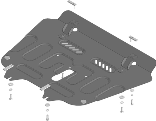 Усиленная защита картера двигателя, КПП (2 мм, сталь) для Honda Odyssey Hybrid 2020- Motodor.70807