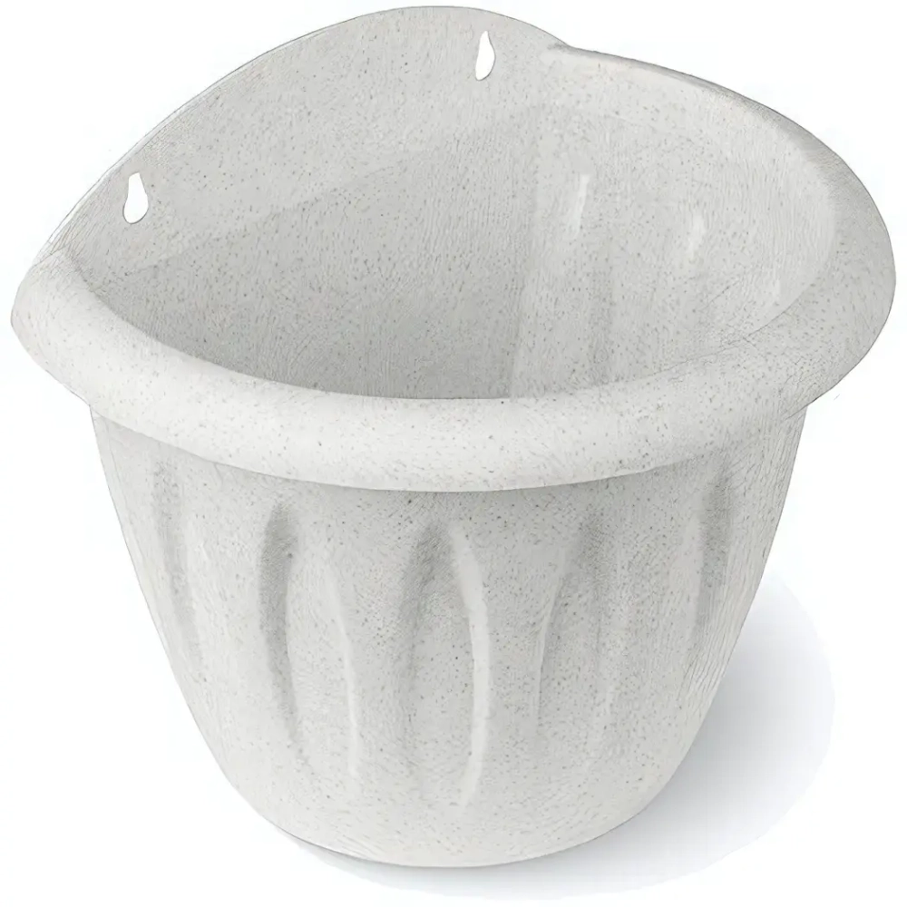 Кашпо настенное пластиковое 3л d-20см «Фелиция» мраморный С121М