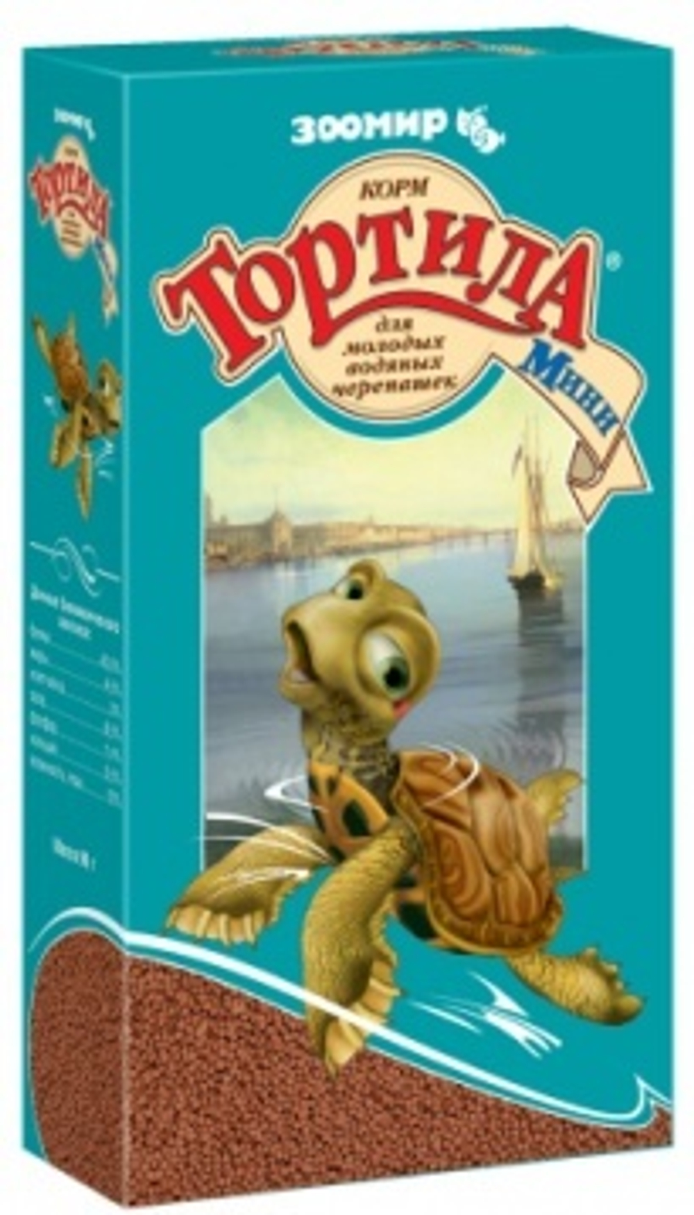 ТОРТИЛА МИНИ Корм для молодых водяных черепашек в гранулах, 90 г