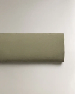 ZARA HOME (200 НИТЕЙ) НАВОЛОЧКА ИЗ ПЕРКАЛЯ, ЗЕЛЕНЫЙ