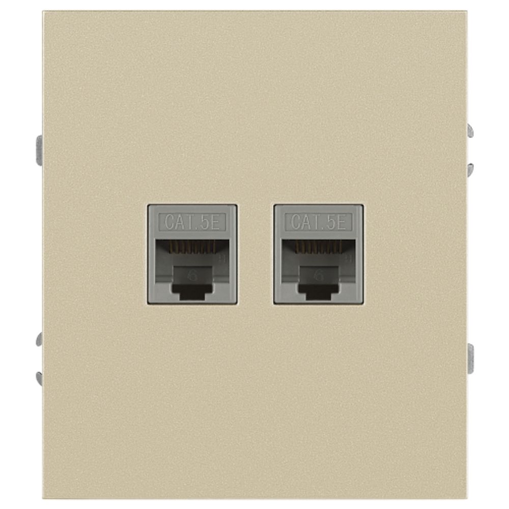 Розетка ЭРА Arktik 16-3108-04 информационная двойная 2XRJ45 шампань | Эра Arktik