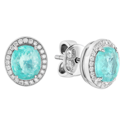 Серьги с Турмалином Параиба и Бриллиантами, E0015-54/1