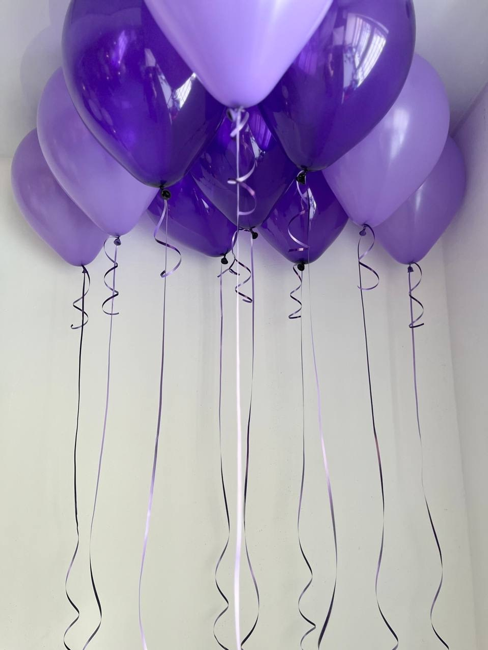 Воздушные шары на потолок сиреневый/фиолетовый 10шт №2713