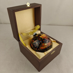 Шар новогодний с круговой росписью "Жар-птица" в футляре