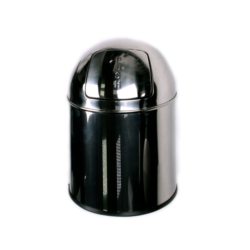 Ведро для мусора c крышкой push-open 10 л. нерж. сталь NOFER 14114.10.B глянцевый