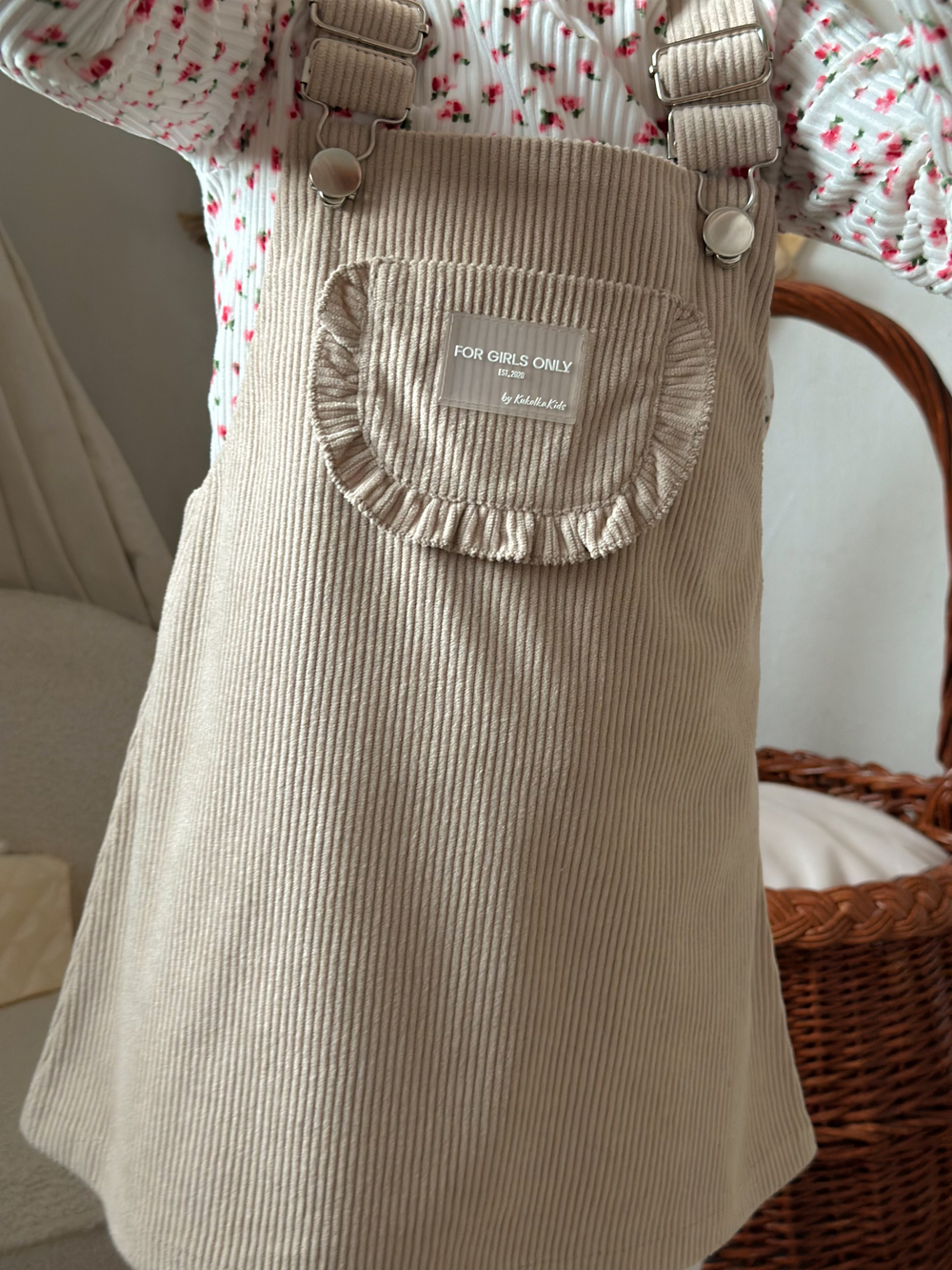 Сарафан из вельвета, цвет бежевый/молочный