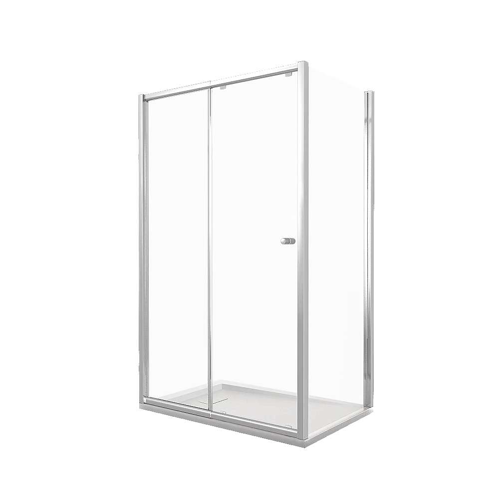 Душевой уголок Good Door Lira WTW+SP 110х90 стекло прозрачное/профиль хром