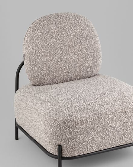 Кресло Стоун new ткань букле серо-бежевый
