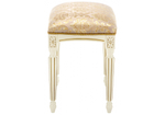 Банкетка Woodville Беттино патина золото, бежевый, ножки белые