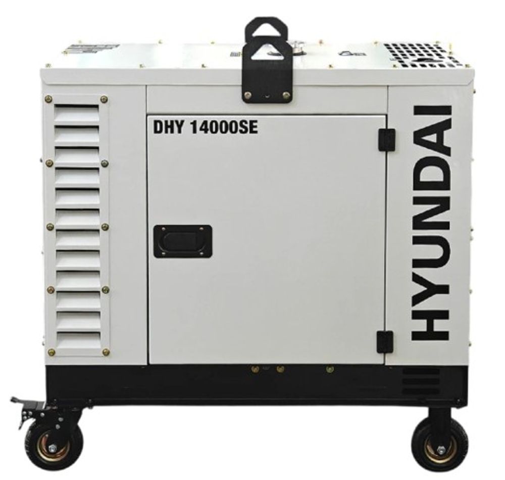 Электростанция дизельная с воздушным охлаждением HYUNDAI DHY 14000SE в кожухе