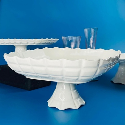 Lenardi 163-053 Квадратная фруктовница 30,5х16см на ножке КОРНЕЛИЯ в под.уп.(х8)Фарфор
