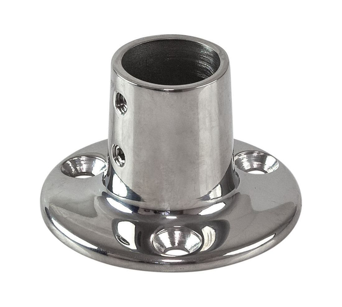 Основание стойки леера 1"(25,4 мм), 90 град, круглое