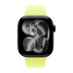 Умные часы Apple Watch Series 11 GPS, 42mm, Jet Black Aluminium Case with Neon Yellow Sport Band, S/M