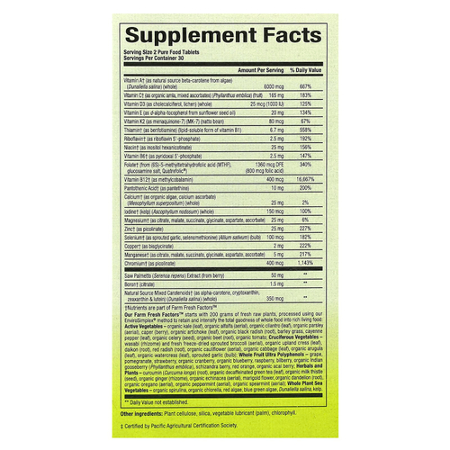 Natural Factors, Whole Earth & Sea, мультивитаминный и минеральный комплекс для мужчин старше 50 лет, 60 таблеток