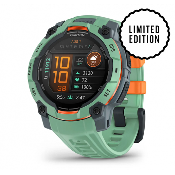 Garmin Instinct 3 AMOLED 45 мм Neo Tropic — умные часы с ярким экраном и GPS