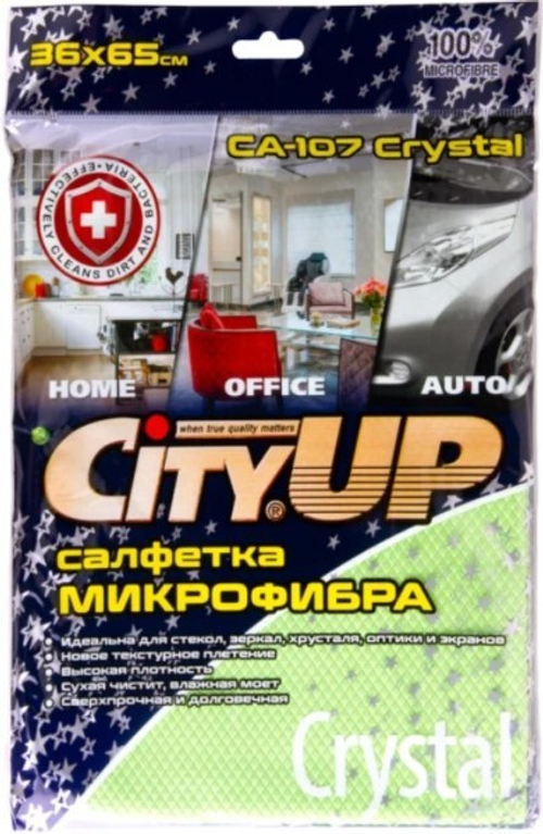 Салфетка из микрофибры /36*65 см/ 300мг Crystal (City UP)