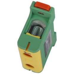 Клемма силовая вводная КСВ ЭРА NO-224-130 (KE62.3) 16-95 мм2 желтая/зеленая PE | Клеммы силовые вводные КСВ, КВМ