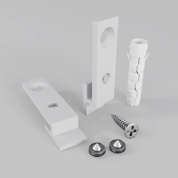 Комплект креплений для радиусного профиля со свеченим вверх/вниз 2шт. Led Strip alm-3535r-2mt